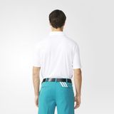 Adidas CLIMACOOL® ENGINEERED STRIPED POLO WHITE/STONE/SHOCKGREEN pánske tričko