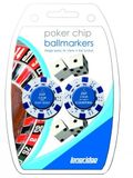 Longridge Keep Calm Poker Chip Ballmarkers 2ks markovátko
