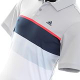 Adidas CLIMACOOL® ENGINEERED STRIPED POLO STONE/SHORED pánske tričko