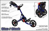 Clicgear 3.5+ vozík modrý/čierne kolieska + DARČEK