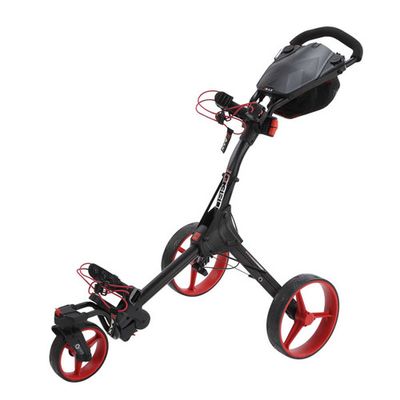 BigMax IQ 360 golfcart vozík čierny/červené kolieska
