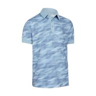 Callaway All Over Active Textured Print Polo Faded Denim