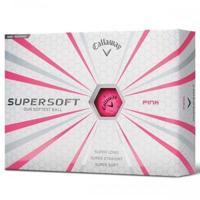 Callaway Supersoft 12ks pink Lopty s potlačou