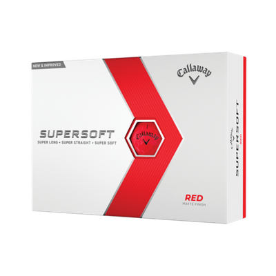 Callaway Supersoft 23 Matte Red 12ks lopty s potlačou