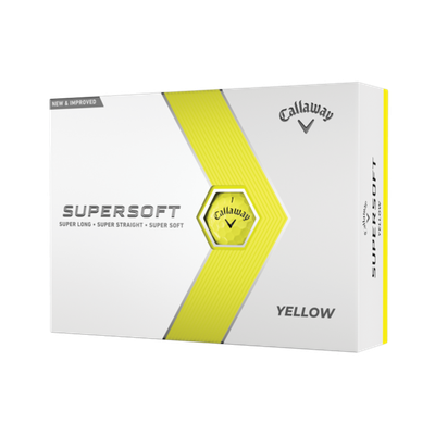 Callaway Supersoft 23 Matte Yellow 12ks lopty s potlačou