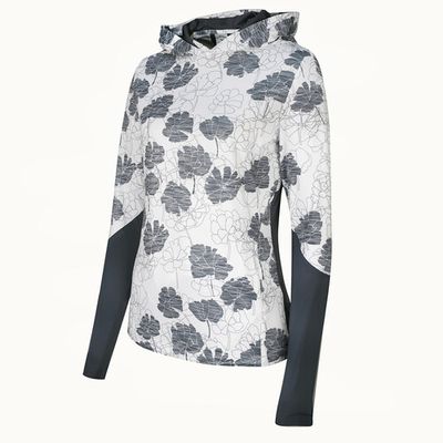 Callaway Texture Floral Hoodie Brilliant white
