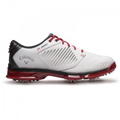Callaway XFER Nitro Golf Shoes White/Grey/Crimson pánske topánky