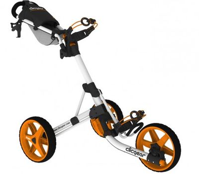 Clicgear 3.5+ vozík biely/oranžové kolieska + DARČEK