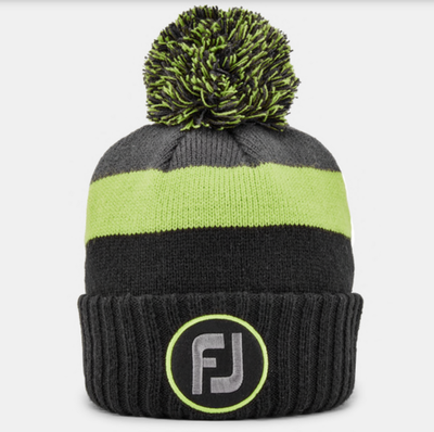 FJ Bobble Hat Black/Lime/Charcoal