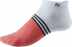 Footjoy Lightweight Roll-Tab white/coral ponožky
