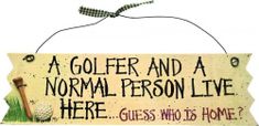 Longridge Golfer and normal person sign