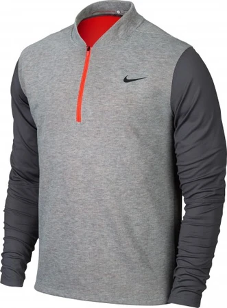 Nike TW sweater tech 1/2-zip Dark Grey Heather/Bright Crimson/Dark Grey pánska mikina