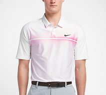 Nike TW VL Max Hypercool Print Polo White/Pink pánske tričko